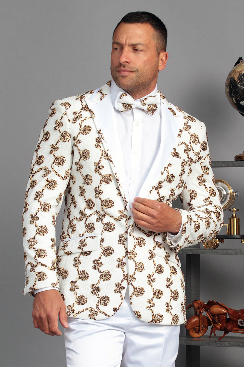 FANCY 3D LACE SPORT COAT WITH TRIM 